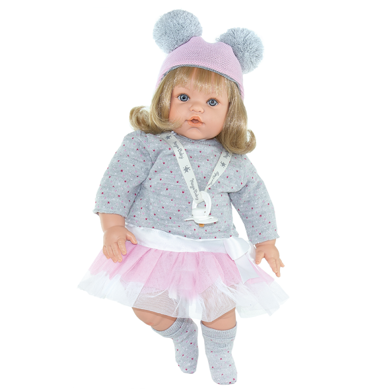 Magic Baby - Κούκλα Που Κλαίει Susy Pink Hat 47εκ MB47020