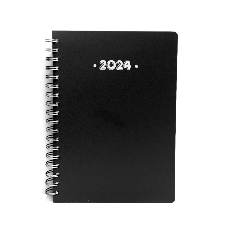 Υδρόγειος – Ημερήσιο Ημερολόγιο Σπιράλ PP 2024, Black 12×17 0343