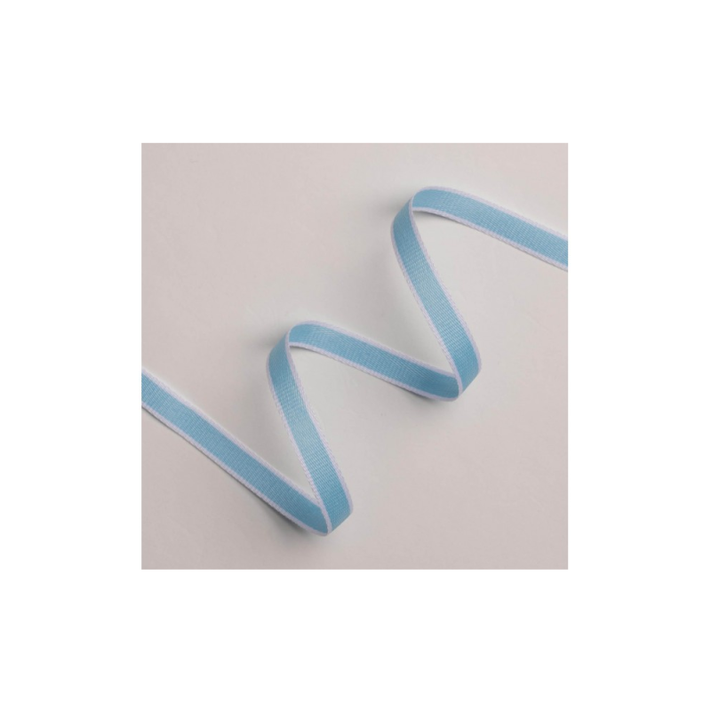 Kyriacou - Κορδέλα Ριγέ Δίχρωμη, 10mmX20M Light Blue - White RL102013-X10X20-4001XX
