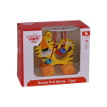 Tooky Toy - Ξύλινη Συρόμενη Τίγρης Με Χάντρες TKE008