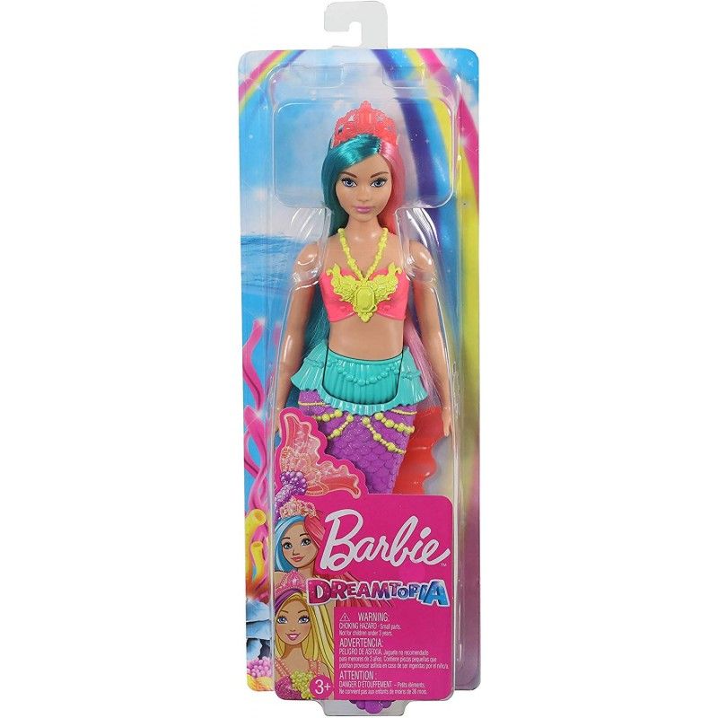 Mattel Barbie - Dreamtopia, Γοργόνα Κούκλα Με Πορτοκαλί Ουρά GJK11 (GJK07)