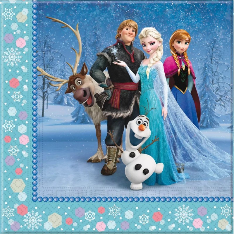 Procos - Χαρτοπετσέτες Disney Frozen Classic  16 Pieces,33X33 Cm 91022