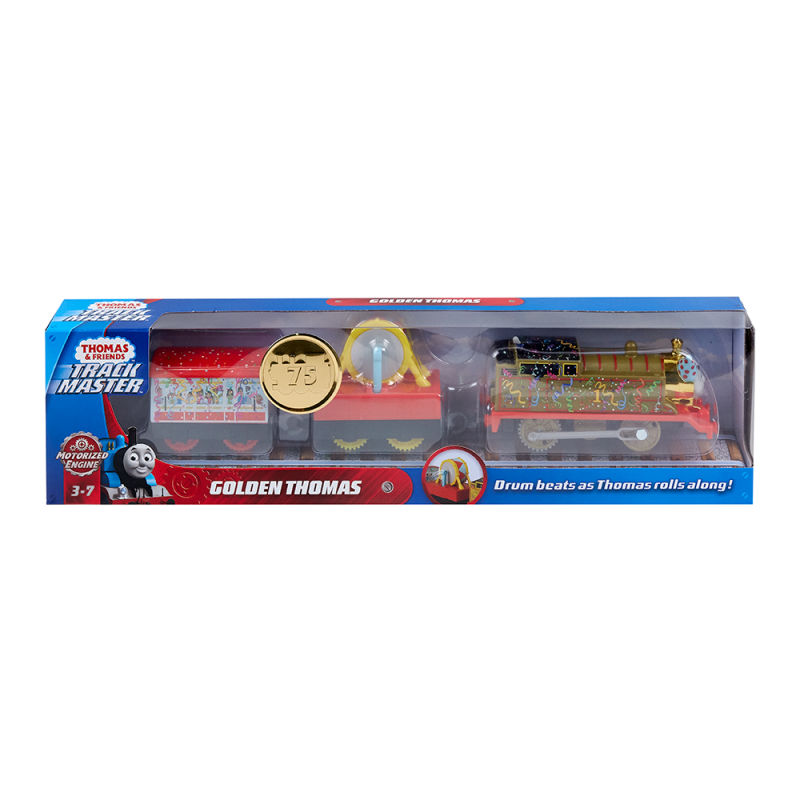 Fisher Price Thomas & Friends - Μηχανοκίνητo Τρενάκι Με 2 Βαγόνια Golden Thomas GHK79 (BMK93)