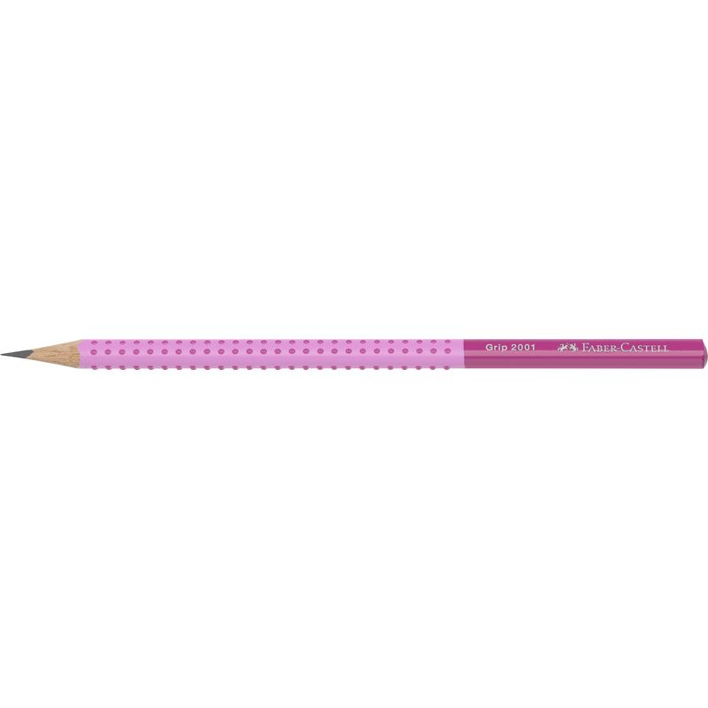 Faber Castell - Grip, Δίχρωμο Μολύβι Β, Ανοιχτό Ροζ/Ροζ 517028