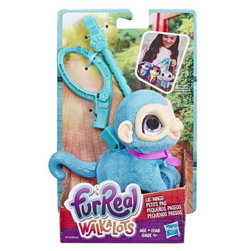 Hasbro FurReal - Walkalots Lil Wags Monkey Μαϊμουδάκι Μπλε E4777
