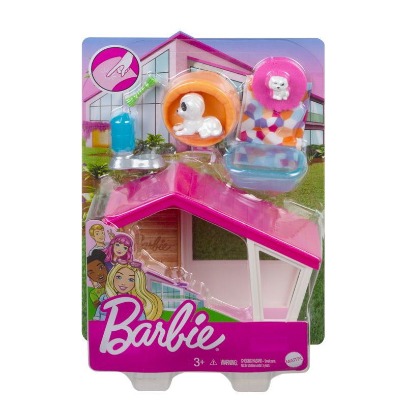 Mattel Barbie - Έπιπλα Σετ Σπιτάκι & Σκυλάκια GRG78 (GRG75)