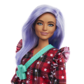 Mattel Barbie - Fashionistas Doll No.157 Με Καρό Φόρεμα Και Τσαντάκι Ώμου GΡΒ49 (FBR37)