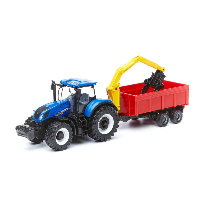 Bburago - New Holland Agriculture, Farm Tracktor With Combination Trailer 18-31657 (18-31650)