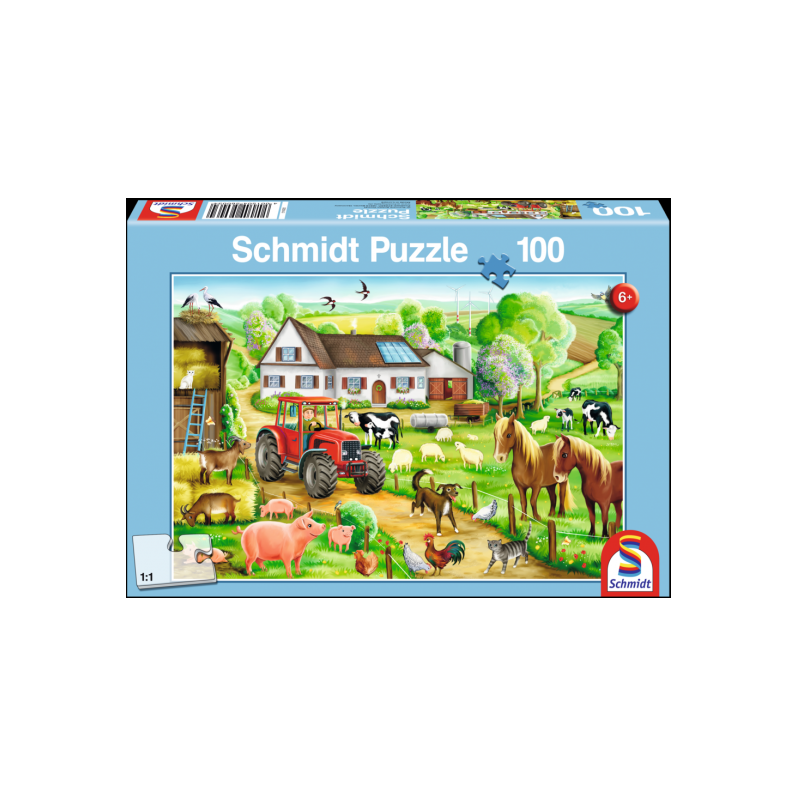Schmidt Spiele - Puzzle Χαρούμενη Φάρμα 100 Pcs 56003