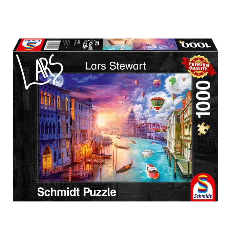 Schmidt Spiele – Puzzle Venice, Day And Night  1000 Pcs 59906