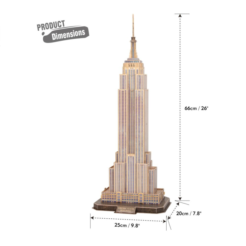 Cubic Fun - 3D Puzzle National Geographic, Empire State Building 66 Pcs DS0977h