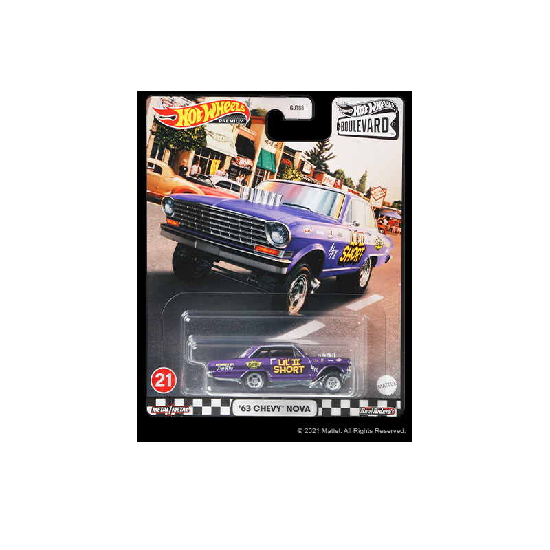 Mattel Hot Wheels - Αυτοκινητάκι Premium Boulevard, '63 Chevy Nova GRL99 (GJT68)