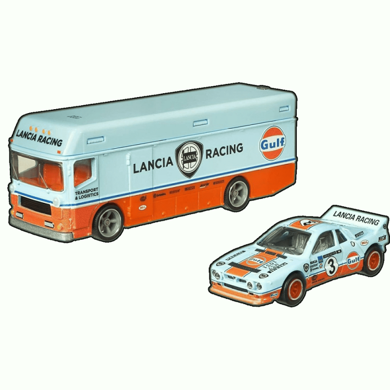 Mattel Hot Wheels - Νταλίκα Euro Hauler Με Αυτοκινητάκι Lancia Rally 037 26 GRK49 (FLF56)