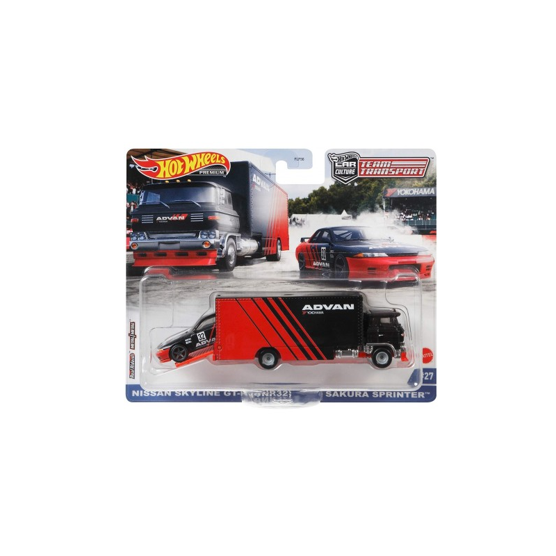 Mattel Hot Wheels - Νταλίκα Sakura Sprinter Με Αυτοκινητάκι Nissan Skyline GT-R(BNR32) 27 GRK55 (FLF56)