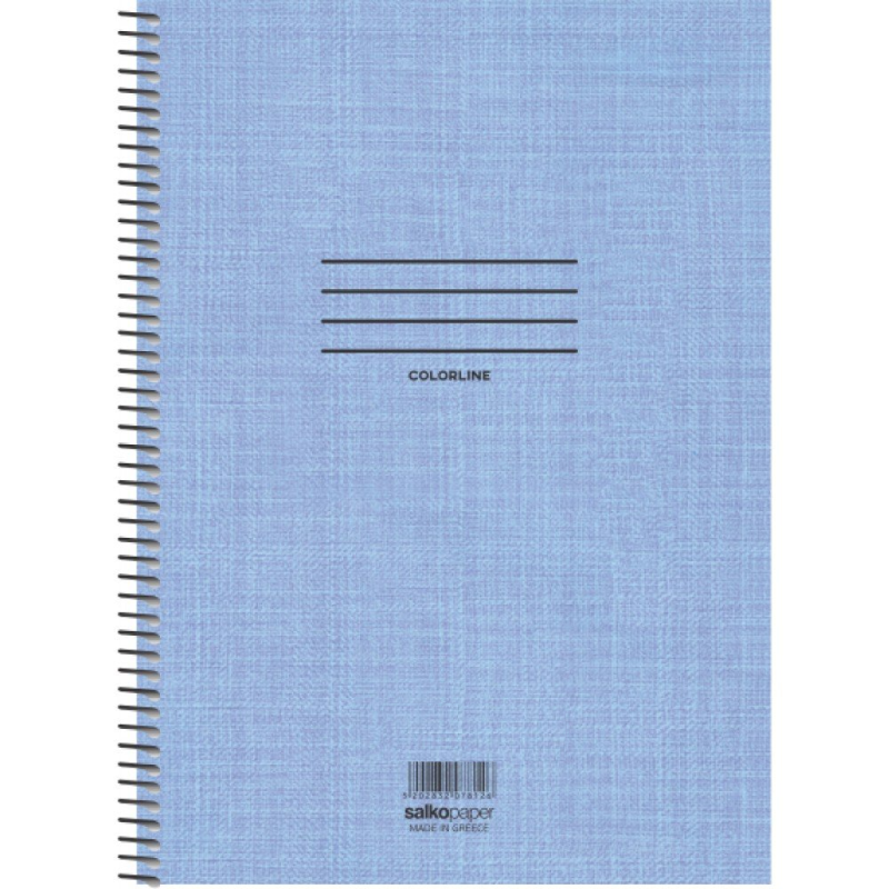 Salko Paper - Τετράδιο Colorline A4, 3 Θέματα 90 Φύλλα Μπλε 7858