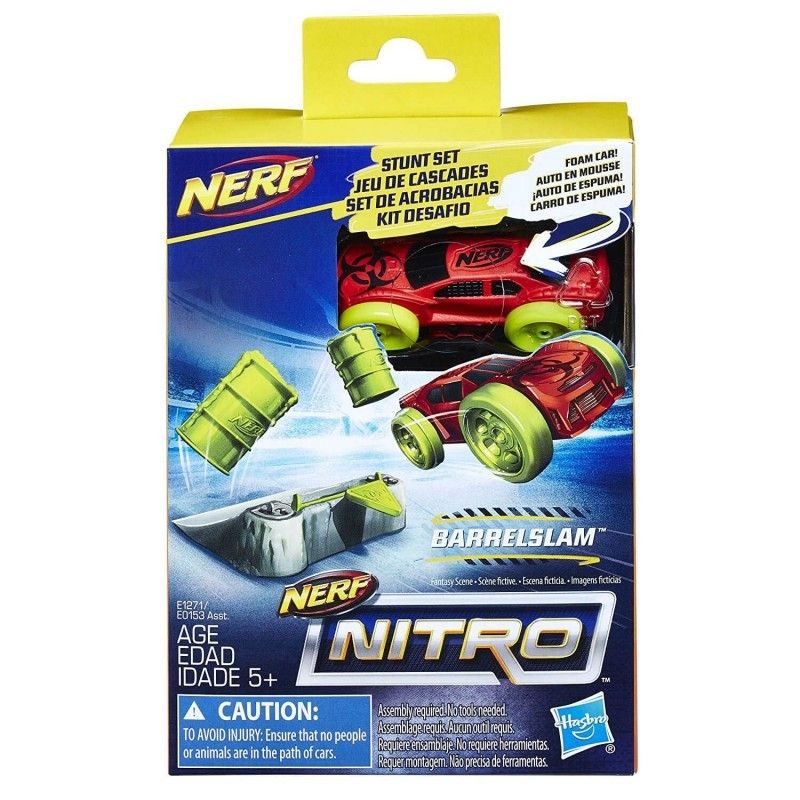 Hasbro Nerf - Nitro Stunt Set  Αυτοκινητάκι Με Ράμπα Εκτόξευσης Barrelslam E1271 (E0153)