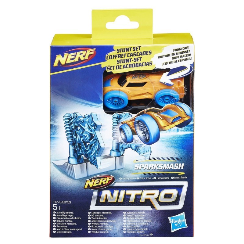 Hasbro Nerf - Nitro Stunt Set Αυτοκινητάκι Με Ράμπα Εκτόξευσης Sparksmash E1270 (E0153)