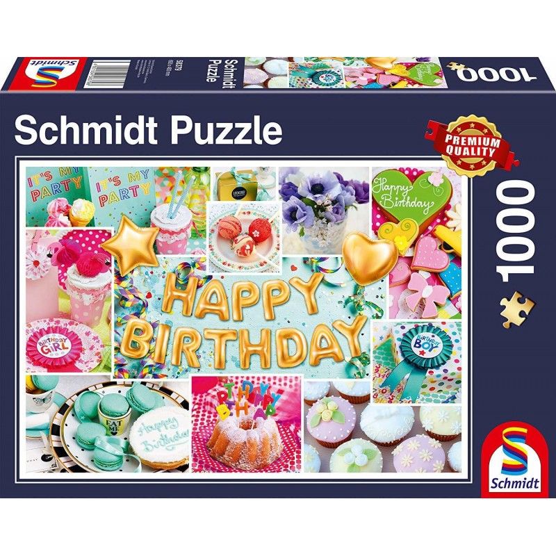 Schmidt Spiele – Puzzle Happy Birthday 1000 Pcs 58379