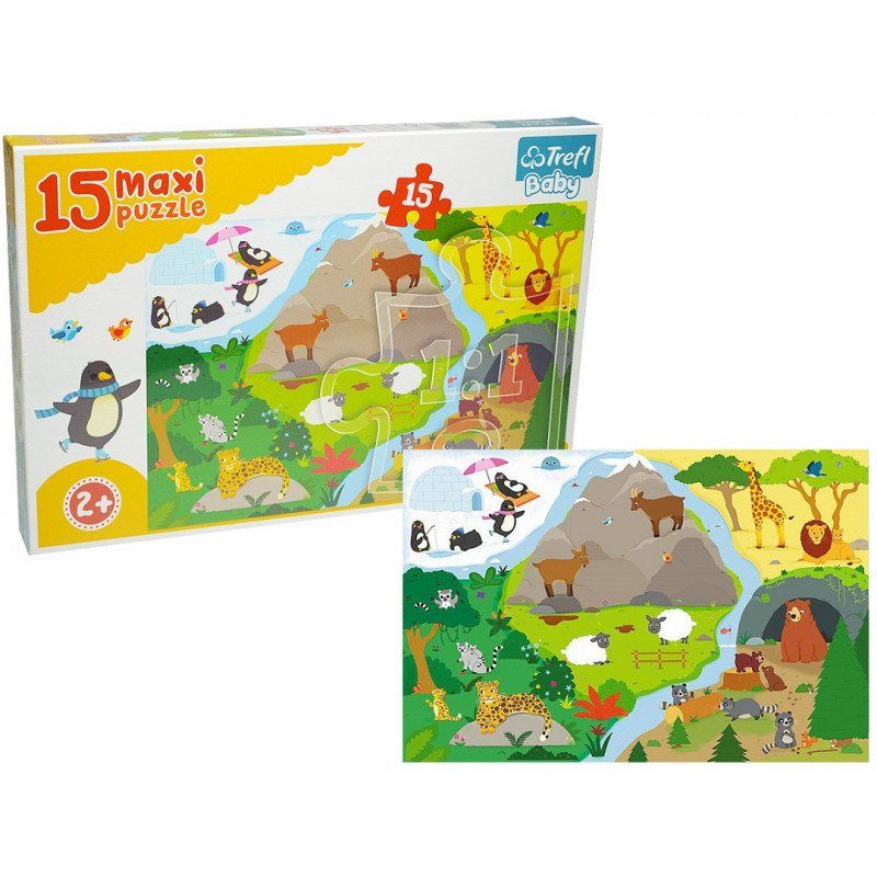 Trefl - Puzzle Animals and Their Houses 15 Pcs 14280