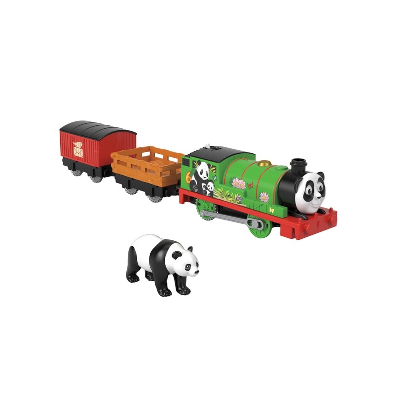 Fisher Price Thomas & Friends - Μηχανοκίνητο Τρενάκι Σαφάρι Percy Panda Engine GLK71 (GLK69)