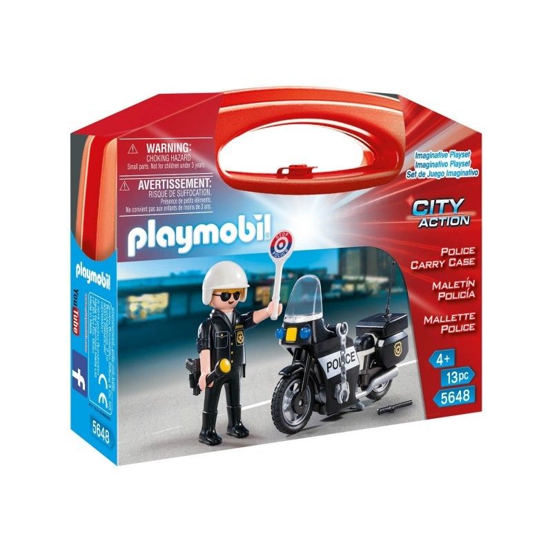 Playmobil City Action - Βαλιτσάκι, Αστυνόμος Με Μοτοσικλέτα 5648