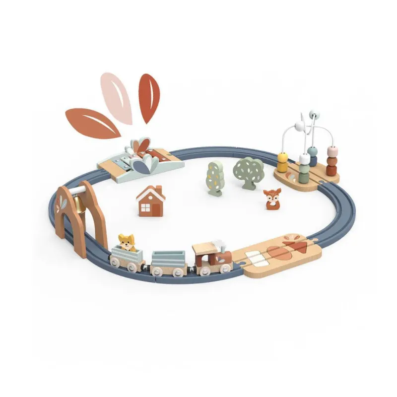 Speedy Monkey - Ξύλινη Διαδρομή Με Τρενάκι 70x64x16 cm SP1032