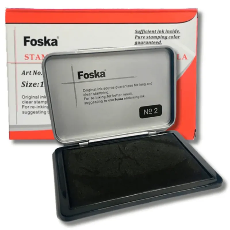 Foska - Ταμπόν Mαύρο Σφραγίδας No2 (12,2X8,4cm) SY008
