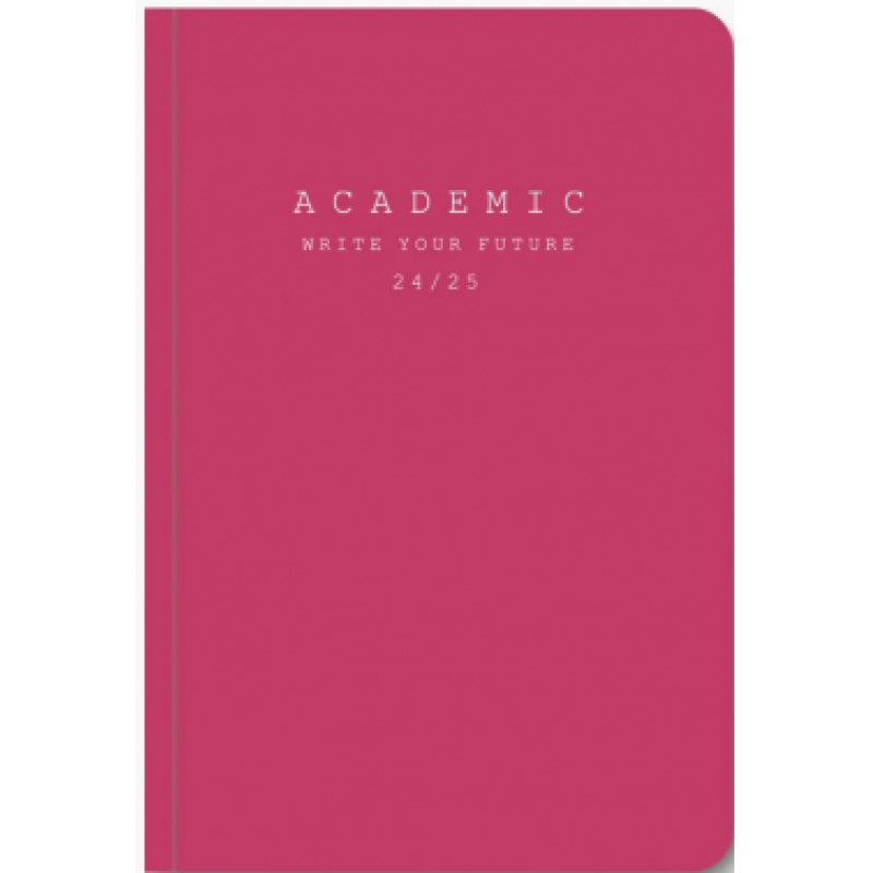 Adbook - Ακαδημαϊκό Ημερολόγιο, Ημερήσιο 2024-2025 Craft 14x21cm Rose Red HM-2414