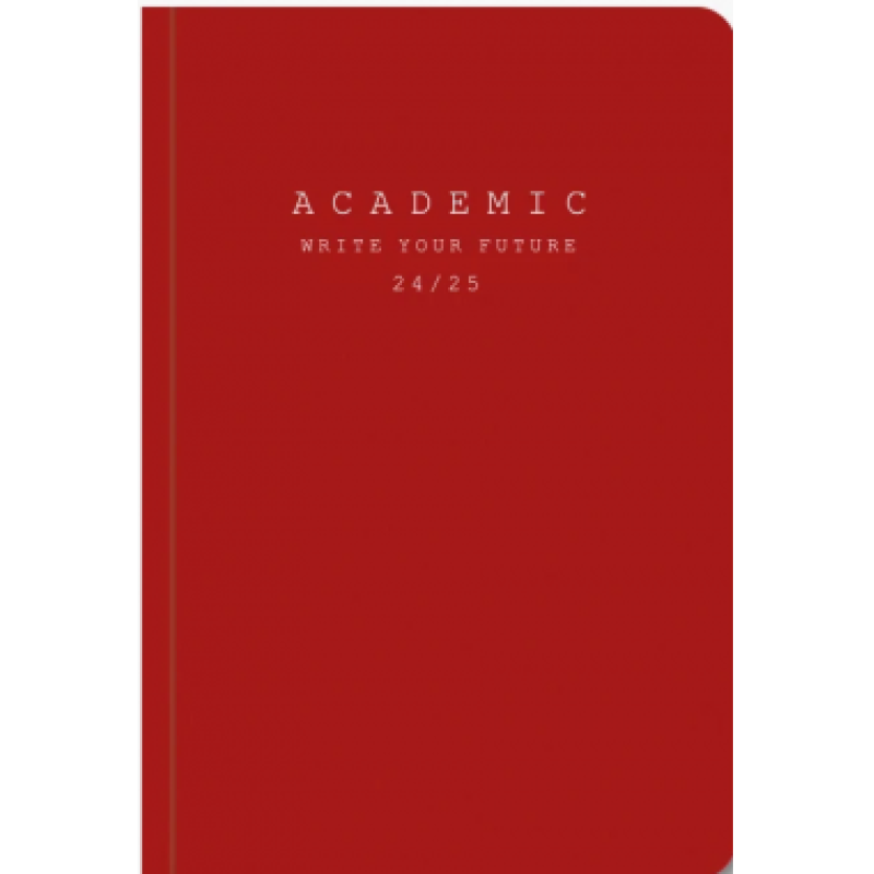 Adbook - Ακαδημαϊκό Ημερολόγιο, Ημερήσιο 2024-2025 Craft 14x21cm Bordeaux HM-2414