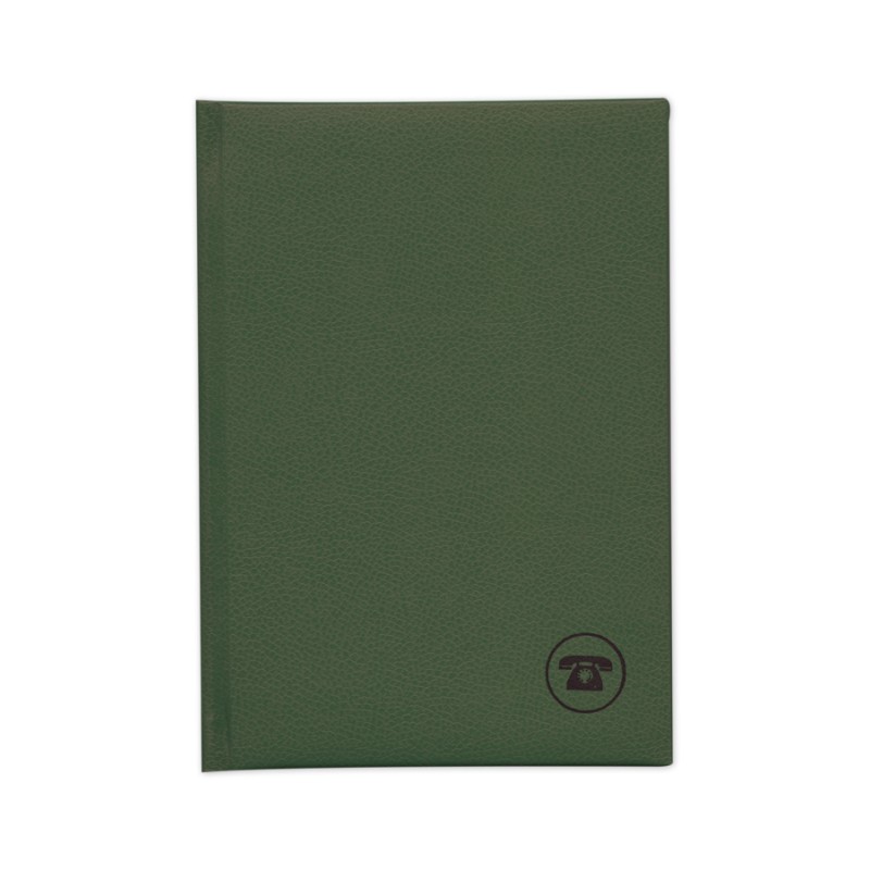 Adbook - Τηλεφωνικό Ευρετήριο Laminated, 14x21 cm Green 128 Φύλλα E-9011