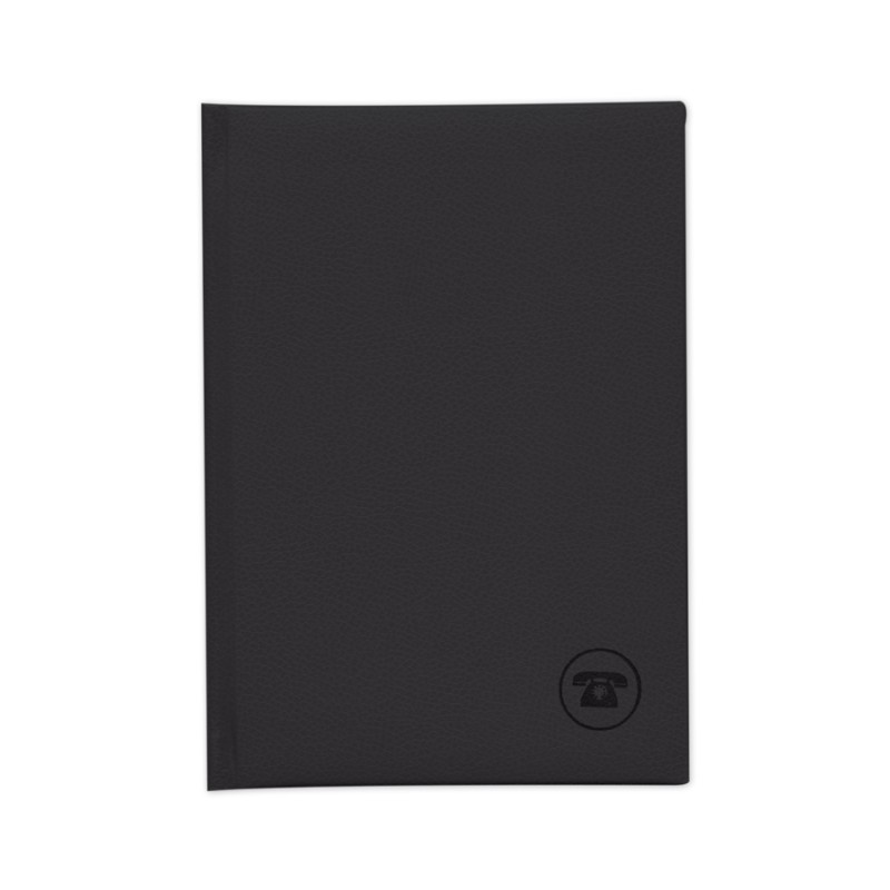 Adbook - Τηλεφωνικό Ευρετήριο Laminated, 14x21 cm Black 128 Φύλλα E-9011