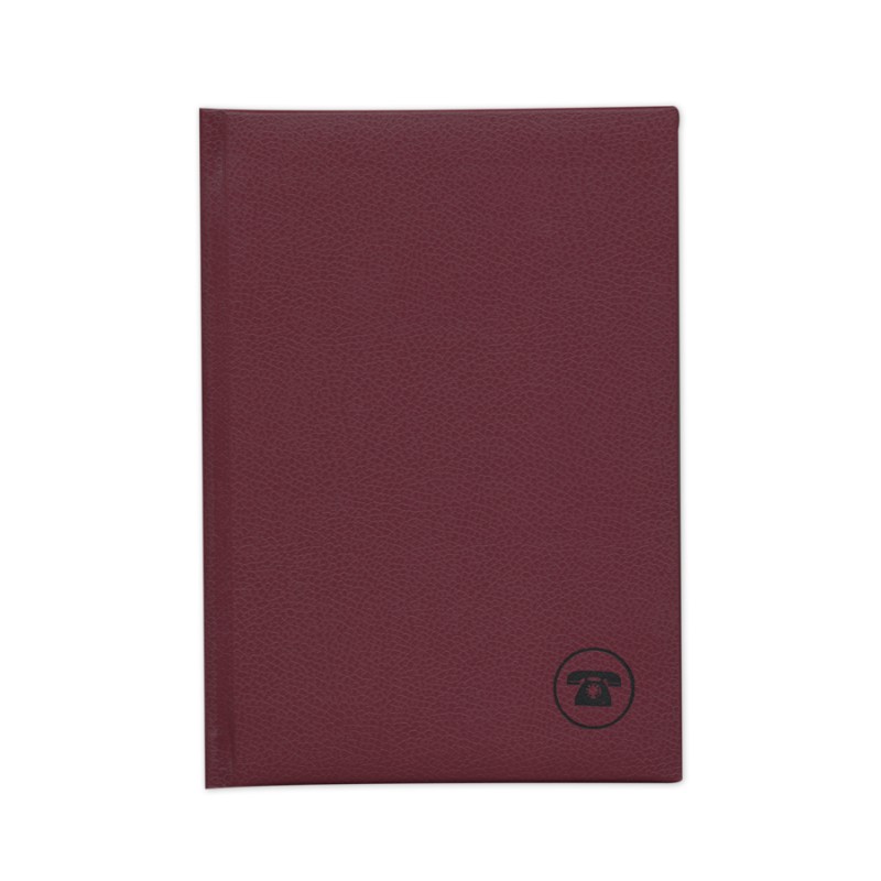 Adbook - Τηλεφωνικό Ευρετήριο Laminated, 14x21 cm Bordeaux 128 Φύλλα E-9011