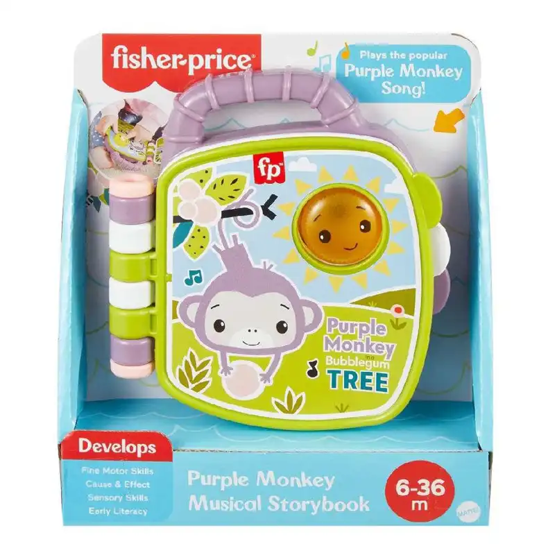 Fisher Price -  Μουσικό Βιβλιαράκι Μαϊμουδάκι JFN07