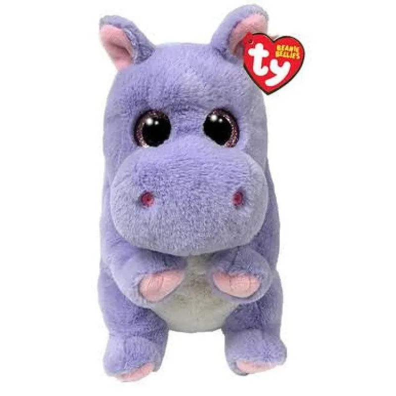 TY - Beanie Boos , Χνουδωτός Ιπποπόταμος Μωβ 15εκ 1607-37394