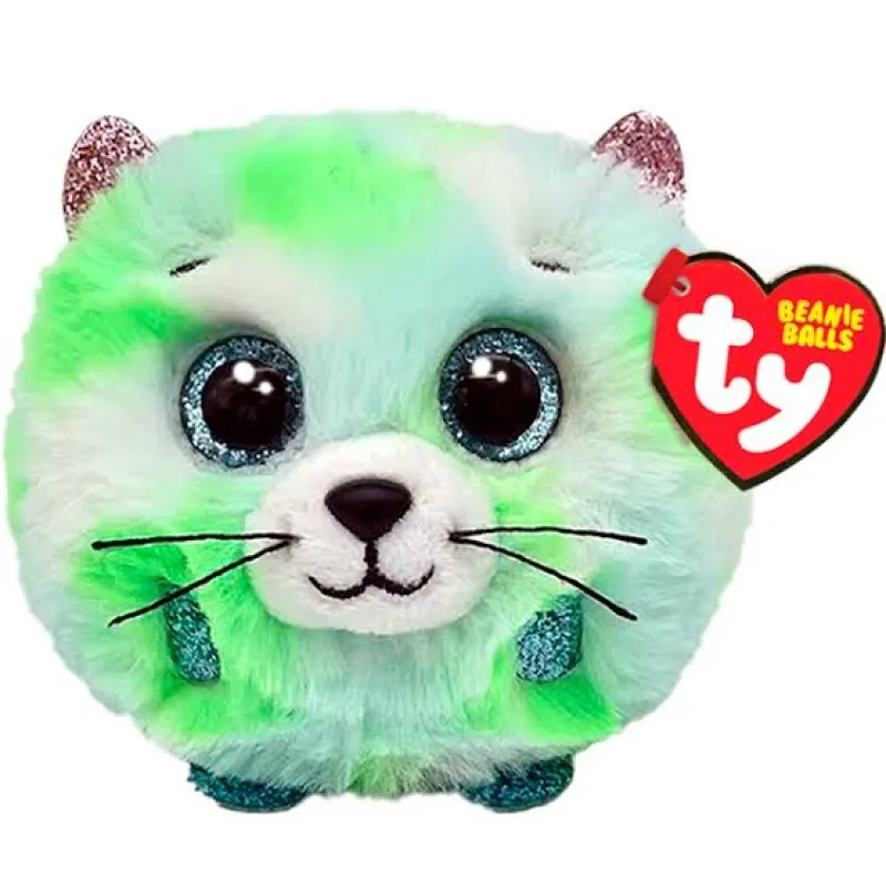 TY - Beanie Balls Gilly, Evie Χνουδωτή Γατούλα Πράσινη 1607-42537