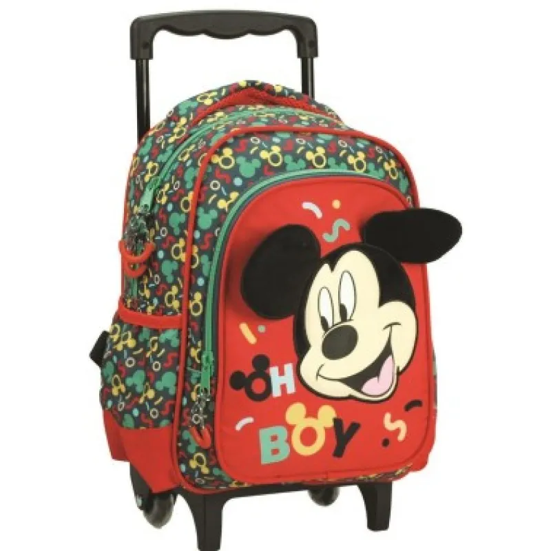 Gim - Σακίδιο Τρόλεϊ Νηπιαγωγείου 2 Θήκες, Mickey Mouse, Cook 340-91072