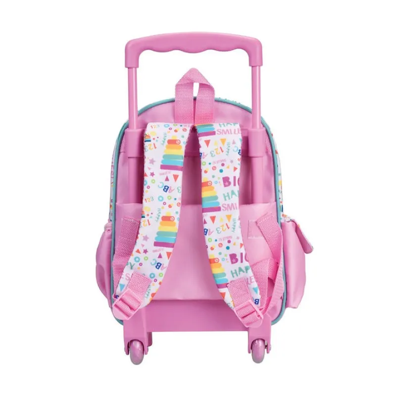 Gim - Σακίδιο Τρόλεϊ Νηπιαγωγείου 2 Θήκες, Fisher Price, Mini Bunny 349-31073