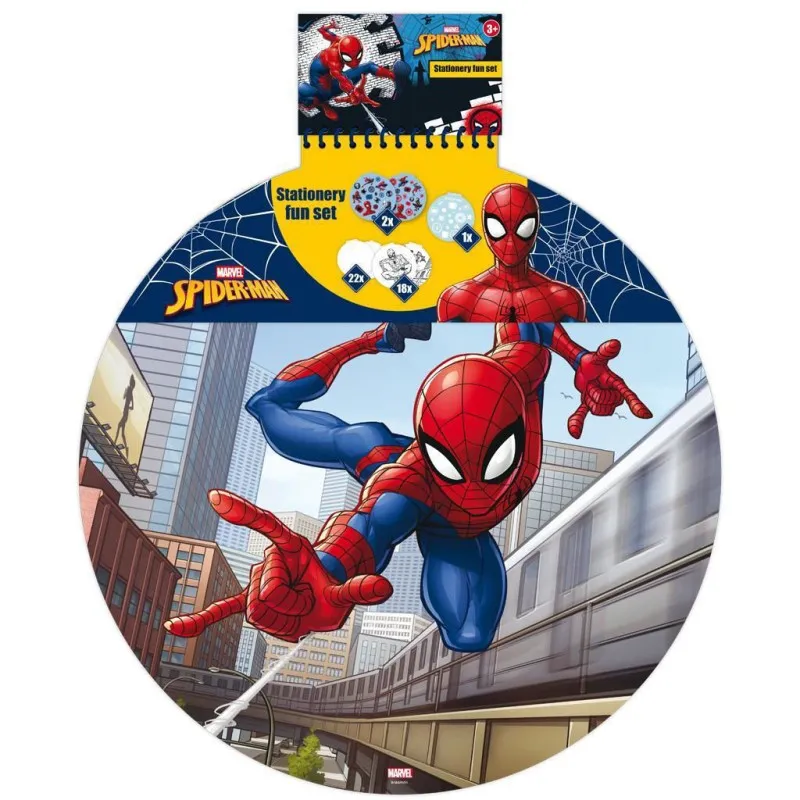 Diakakis - Must Μπλοκ Ζωγραφικής Στρογγυλό Φ36 Εκ 40 Φύλλα, Spiderman Με Αυτοκόλλητα 508845