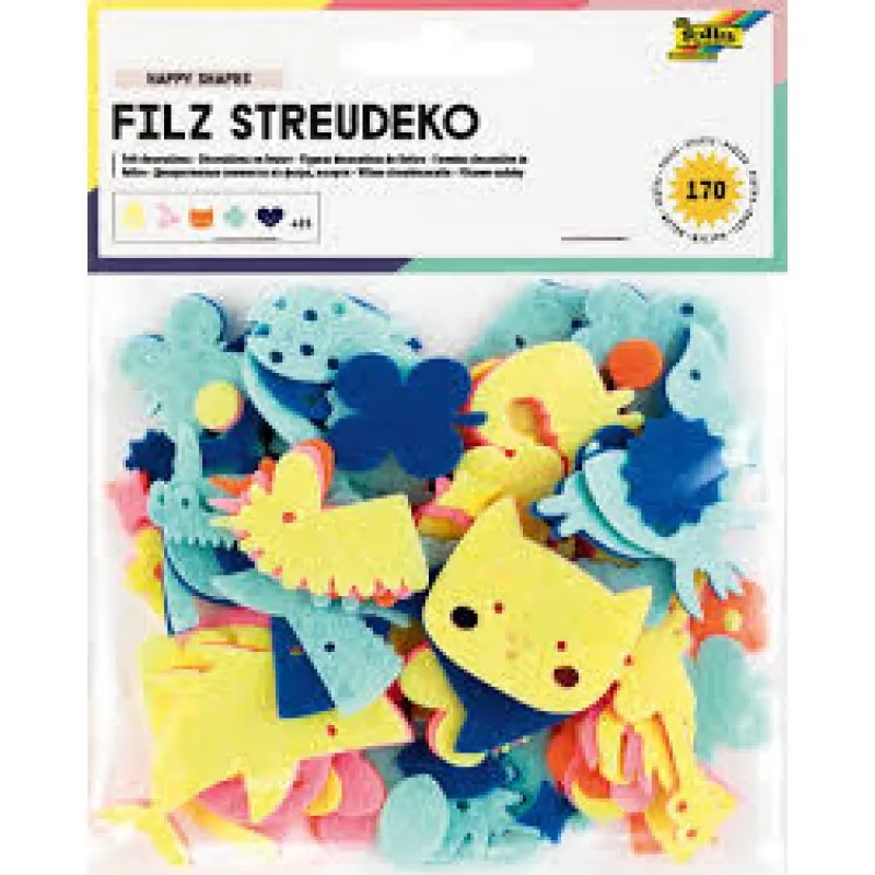 Folia - Τσόχινα Διακοσμητικά, Διάφορα Σχήματα 170 Τεμαχίων 5255