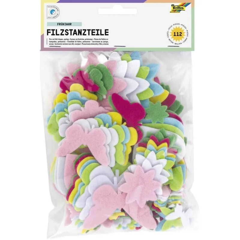 Folia - Αυτοκόλλητα Τσόχινα Διακοσμητικά, Διάφορα Σχήματα 112 Τεμαχίων 5263