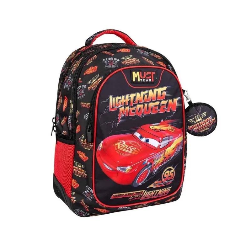 Diakakis - Τσάντα Πλάτης Δημοτικού Must 3 Θήκες, Cars, Lightning McQueen 564851