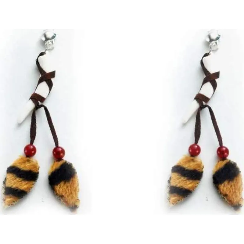 Clown - Σκουλαρίκια Πρωτόγονης Υφασμάτινα 71901