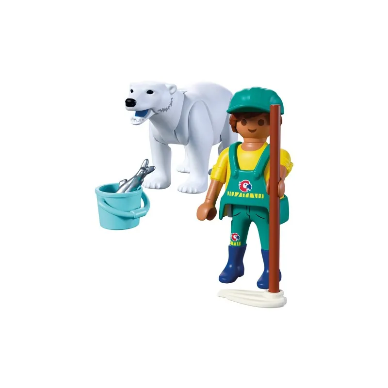 Playmobil Animals & Friends - Πολική Αρκούδα Και Φροντιστής 72090