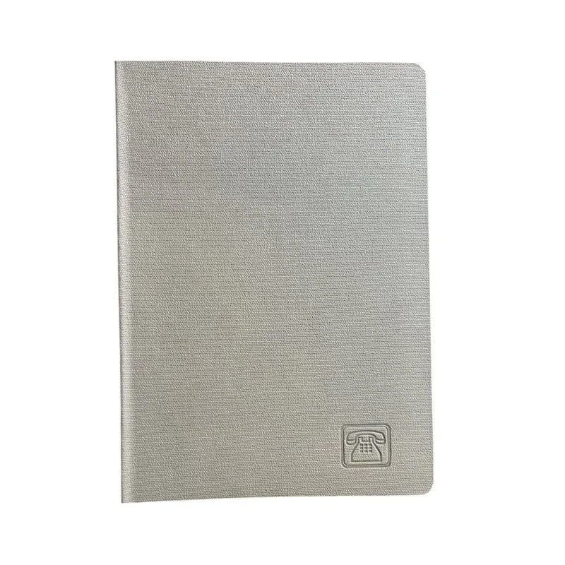 Adbook - Τηλεφωνικό Ευρετήριο Laminated, 14x21 cm 128 Φύλλα, Light Grey E-9011