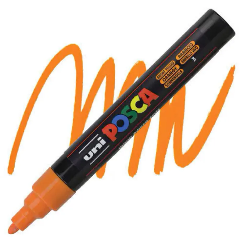Uniball - Μαρκαδοράκι Posca PC-5M 1.8-2.5 mm Bright Yellow 3 91622