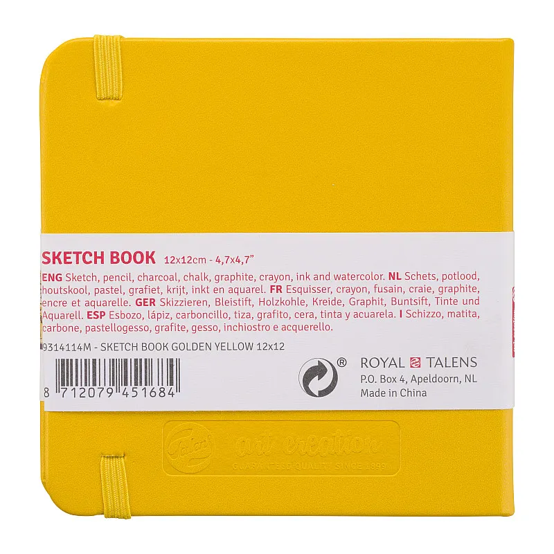 Royal Talens - Σημειωματάριο Sketchbook Art Creation Golden Yellow 12x12 εκ 80 Φύλλα 9314114M