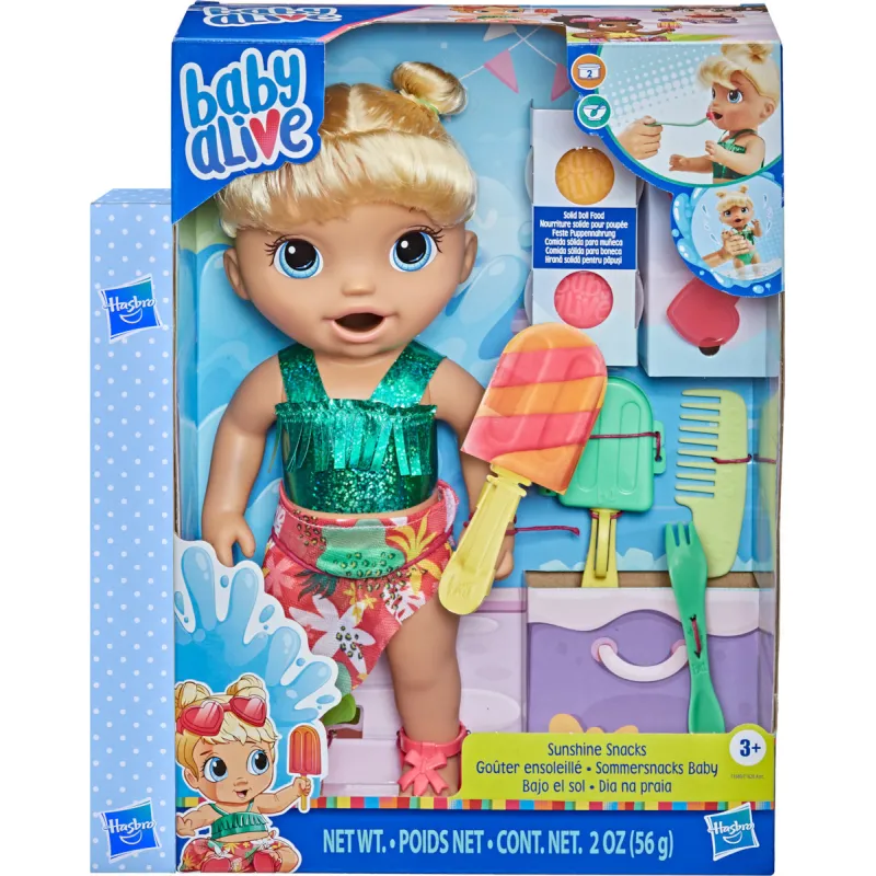 Παιχνιδολαμπάδα Hasbro Baby Alive - Sunshine Snacks Ξανθά Μαλλιά F1680 (F1626)