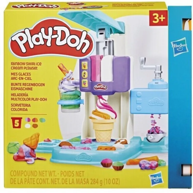 Παιχνιδολαμπάδα Hasbro Play Doh - Rainbow Swirl Ice Cream Playset G0028