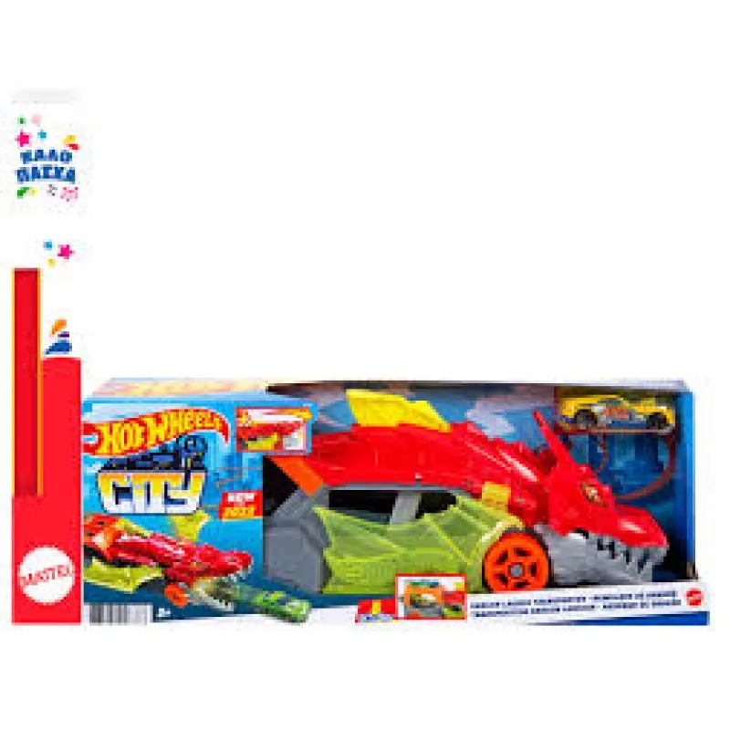 Παιχνιδολαμπάδα Mattel - Hot Wheels City, Νταλίκα Δράκος GTK42