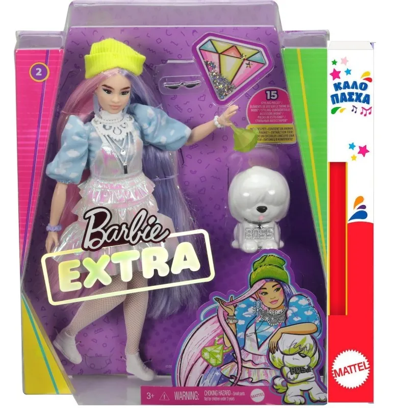 Παιχνιδολαμπάδα Mattel Barbie - Extra Doll, Beanie GVR05 (GRN27)